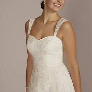 Lace Tank Sleeve A-Line Wedding Gown STYLE# WG4048